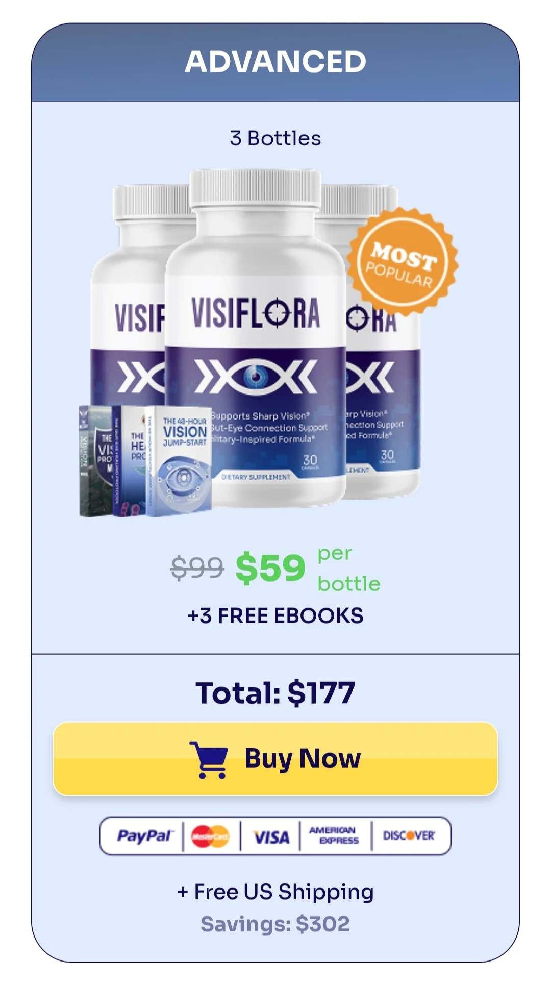 VisiFlora™ 3 bottles pricing